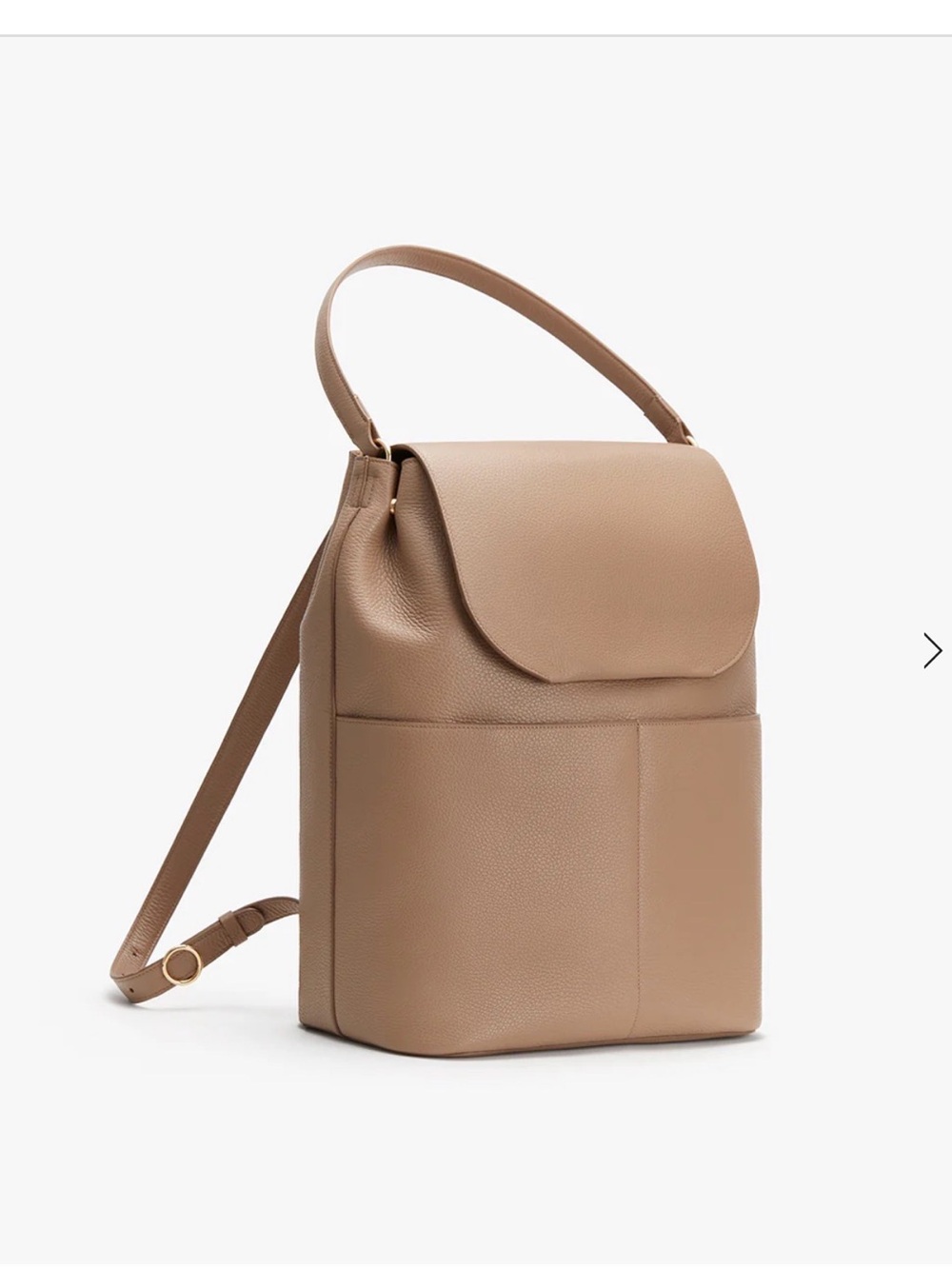 Cuyana 16” Leather Backpack in Cappuccino